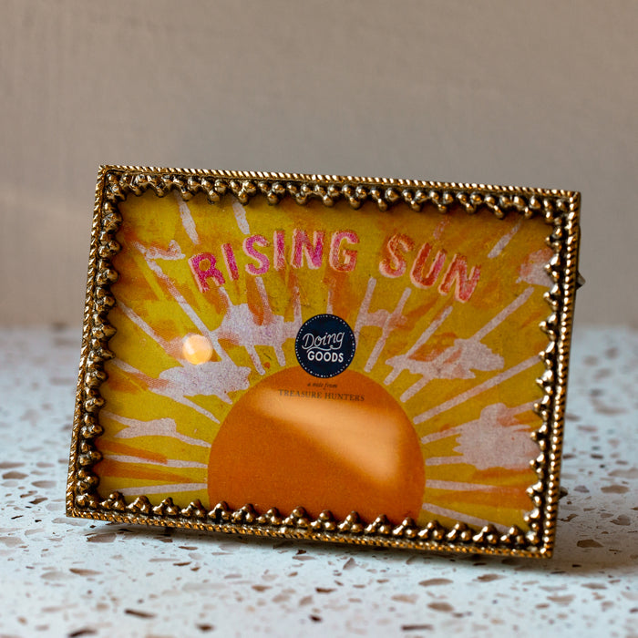 Blaze Ornate Handmade Brass Picture Frame (4x6”)