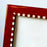 Red / Rosso Checkered Era Handmade Marquetry Picture Frame (4x6")