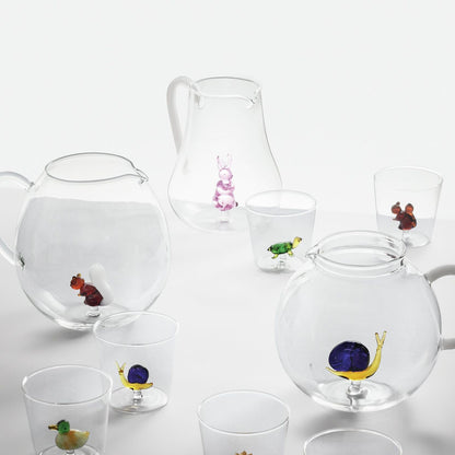 Ichendorf Milano Animal Farm Hedgehog Glass Handmade Tumbler