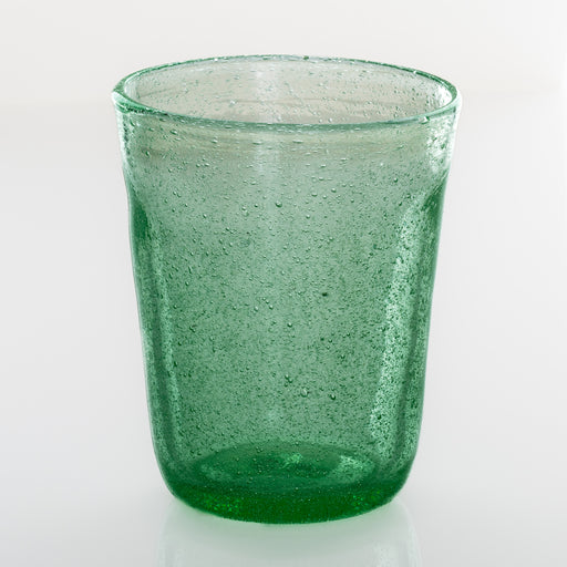 Jade Green Handmade Memento Matera Glass Tumbler (Translucent)