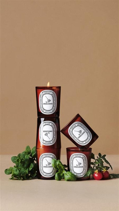 La Droguerie - Odor Removing Candle with Basil by Diptyque - lifestyle view