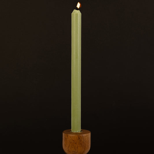 Light Green Danish Kiri Taper Candle (12")