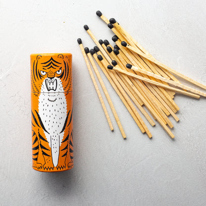 Tiger Cylinder Sustainable Matches with Pink Match Head