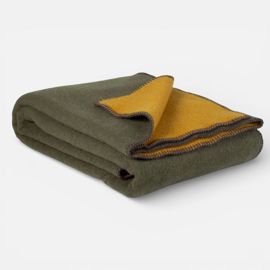 Hand-loomed Meadow Merino Wool Bed Blanket (Made in Ukraine)
