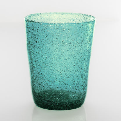 Turquoise Handmade Memento Matera Glass Tumbler (Translucent)