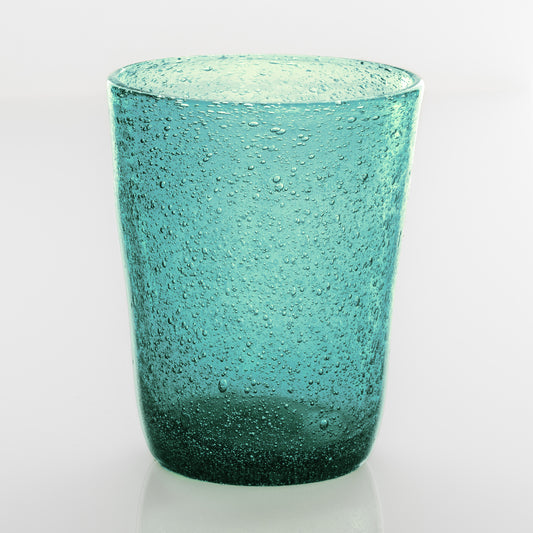 Turquoise Handmade Memento Matera Glass Tumbler (Translucent)