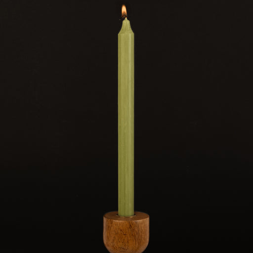 Olive Green Danish Kiri Taper Candle (12")