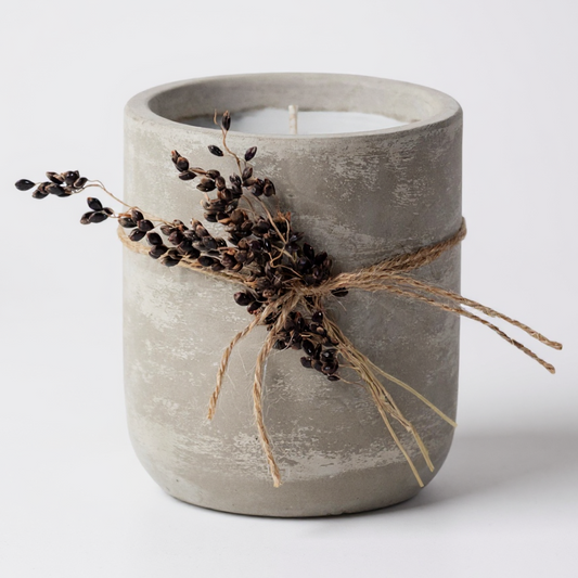 Sunflower Field Cement Candle