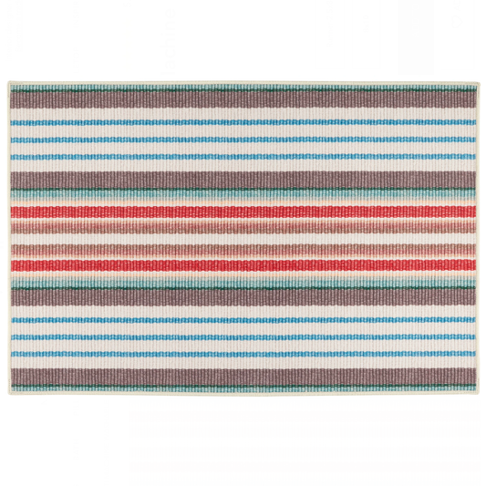 Dash and Albert Ranch Stripe Machine Washable Rug (2'x3')