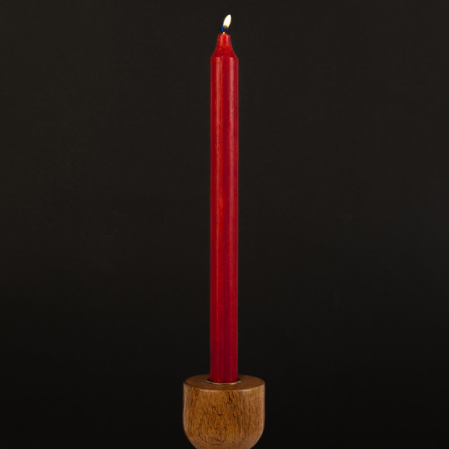 Red Danish Kiri Taper Candle (12")