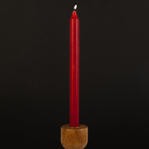 Red Danish Kiri Taper Candle (12")