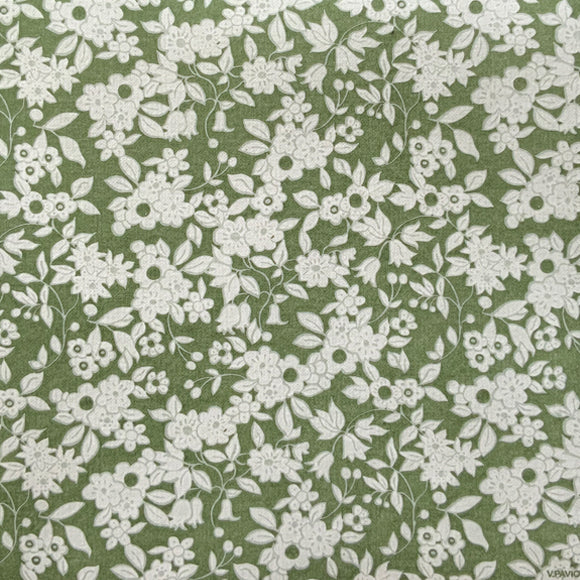 Green Liberty Floral None Woven Paper Napkins (8")