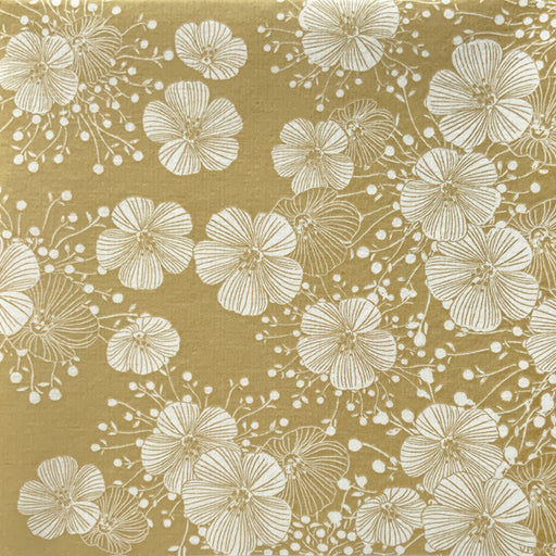 Gold Snowdrops Floral Paper Napkins (8")