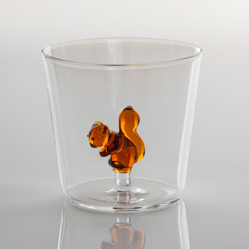 Ichendorf Milano Animal Farm Squirrel Glass Handmade Tumbler