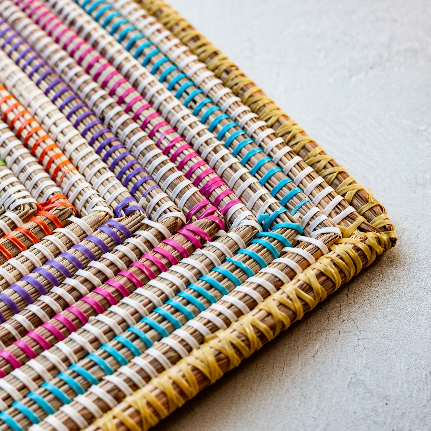 Multi Color Handwoven Square African Placemat