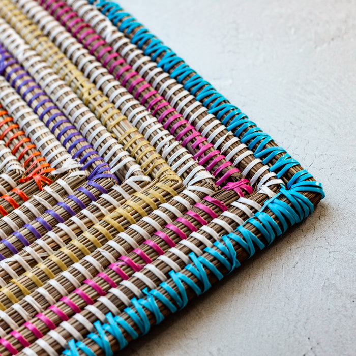 Multi Color Handwoven Square African Placemat
