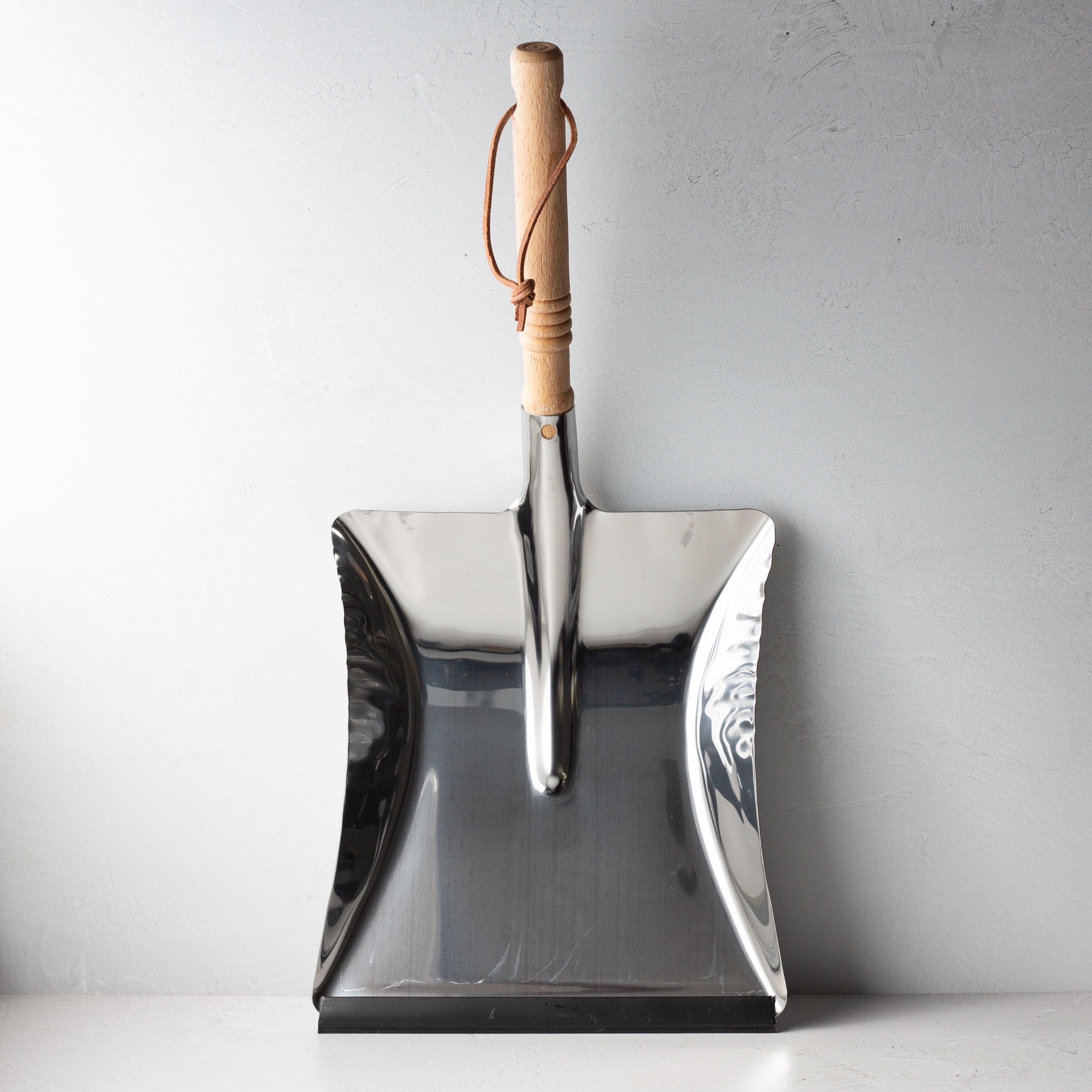 Redecker Handmade Stainless Steel DustPan with Leather Hanging Loop ...