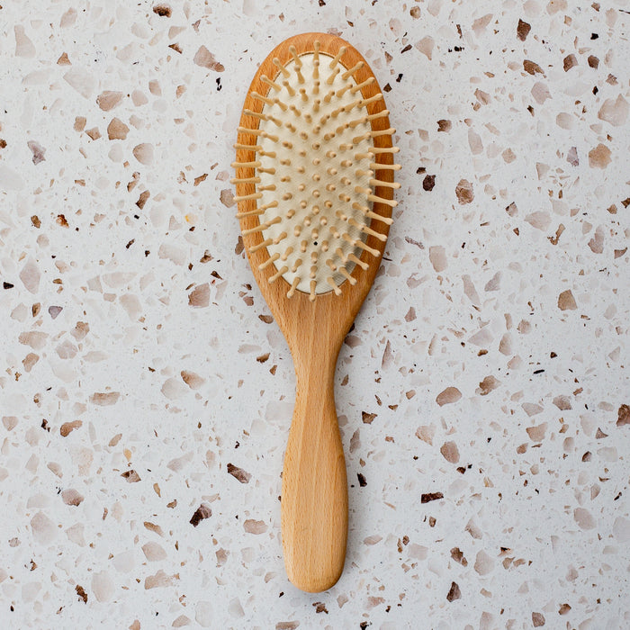 Redecker Beechwood Handmade Oval Round Pin Nib Hair Brush