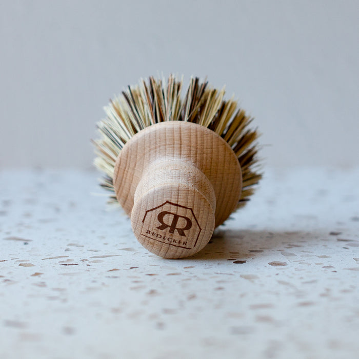 Redecker Beechwood and Natural Fiber Bristle Dark Pot Brush
