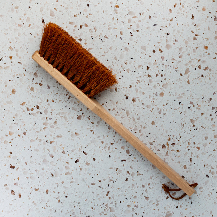 Redecker Beechwood BBQ Hand Brush for Cleaning Gas Grills with Coconut Fiber Brush Head