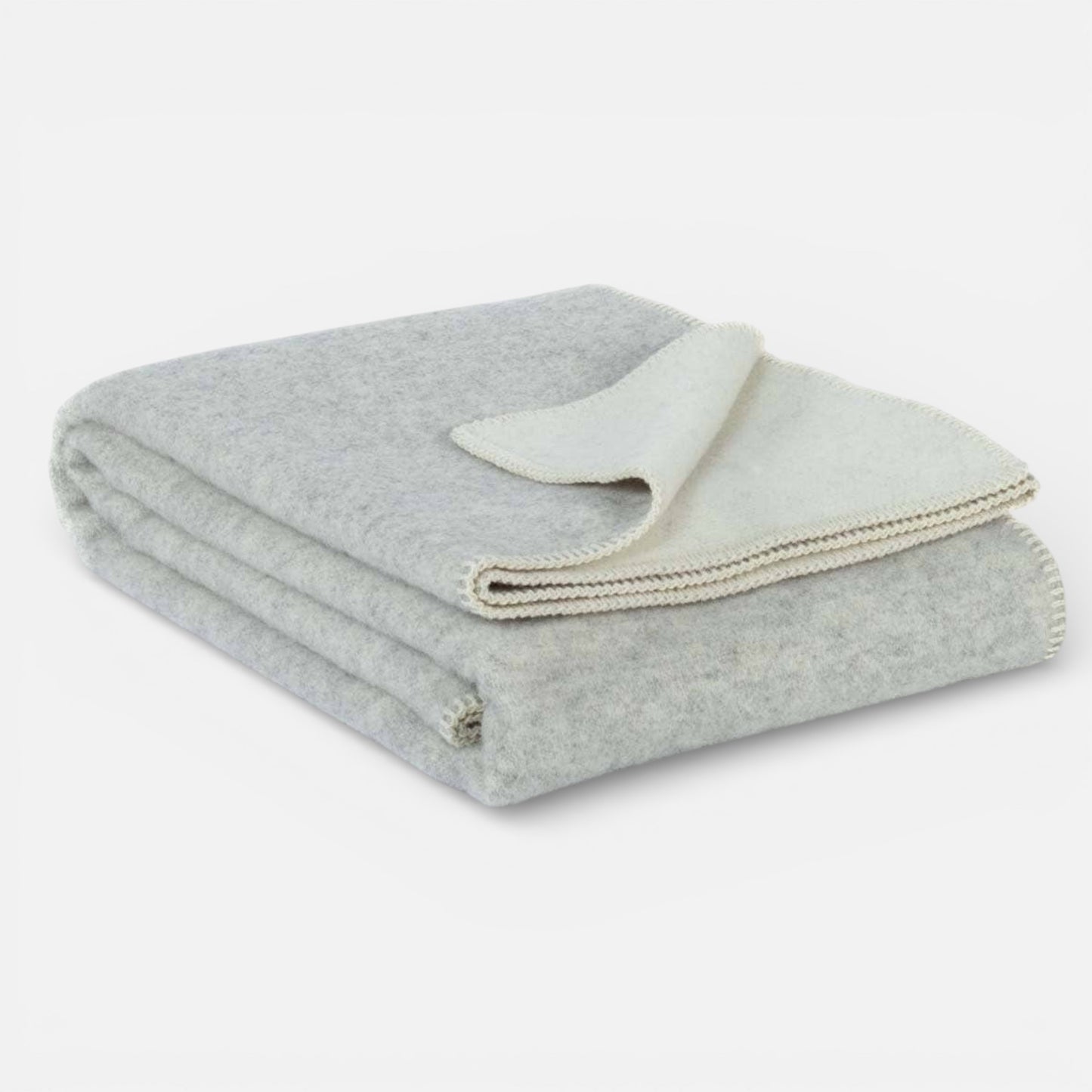 Hand-loomed Grey Wool Bed Blanket (Made in Ukraine)