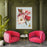 Pink Flower (Gold Frame) Print