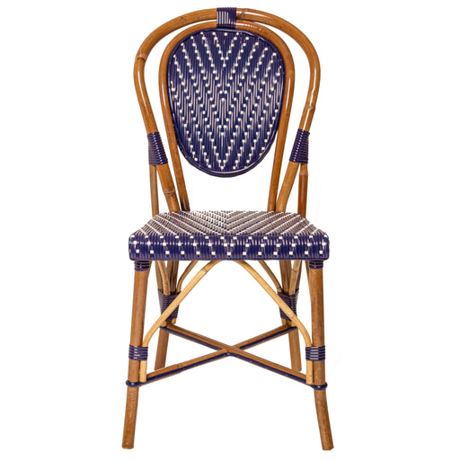 Blue and White Mediterranean Bistro Chair (L)