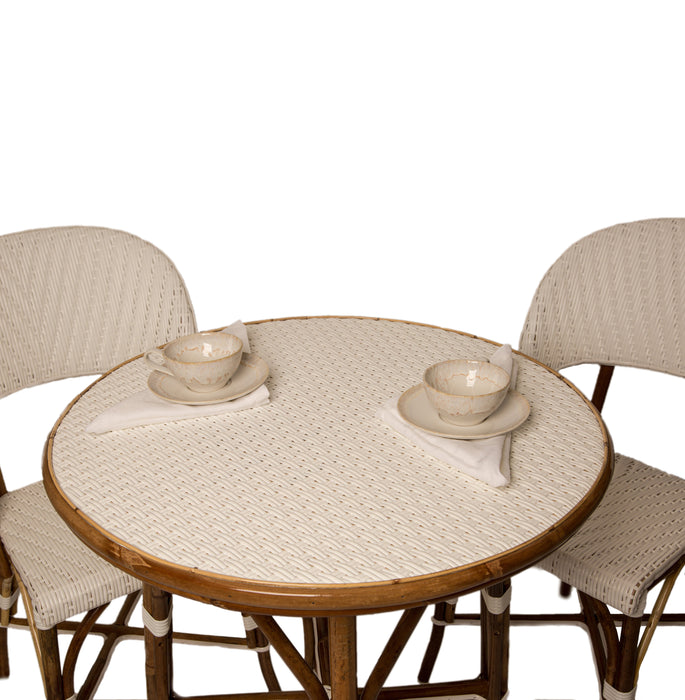 White Mediterranean Bistro Table (2 Seat)