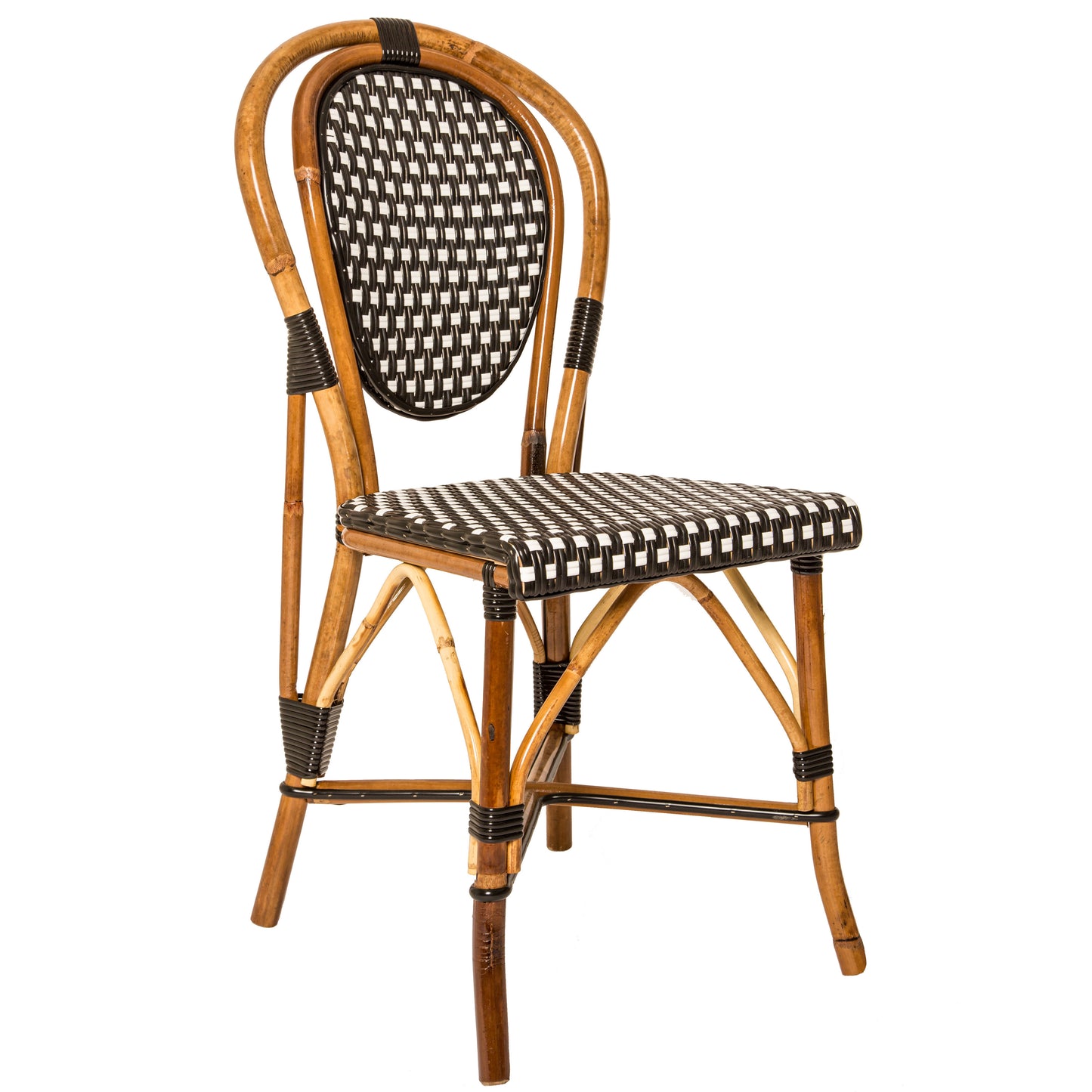 Black and White Mediterranean Bistro Chair (E)