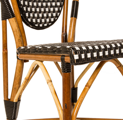 Black and White Mediterranean Bistro Chair (E)