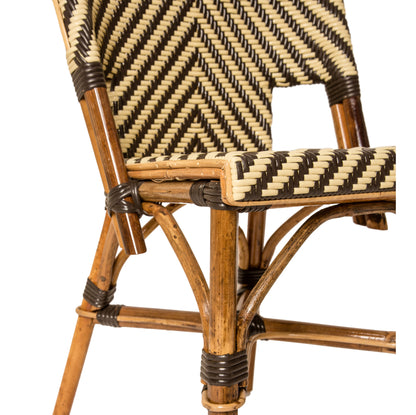 Brown and Cream Paris Bistro Chair