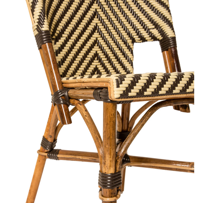 Brown and Cream Paris Bistro Chair