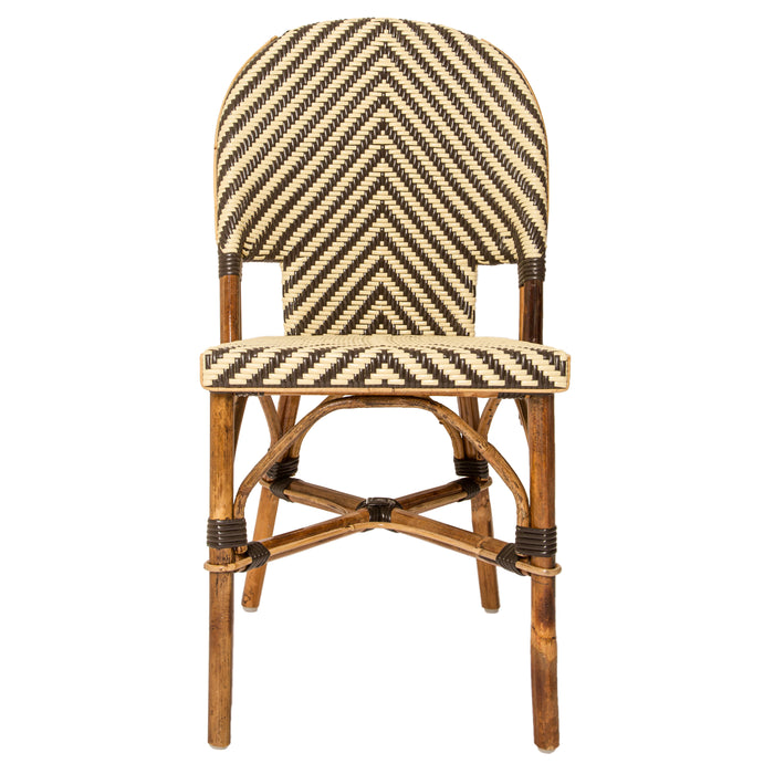 Brown and Cream Paris Bistro Chair