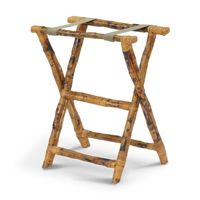 Tortoise Rattan Bamboo Luggage Stand