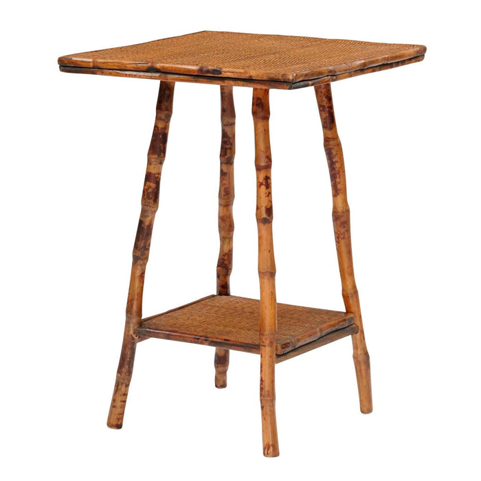 Rattan and Glass Table