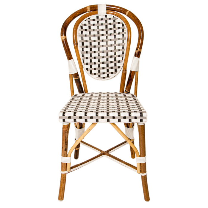 White, Grey, Black Mediterranean Bistro Chair (P)
