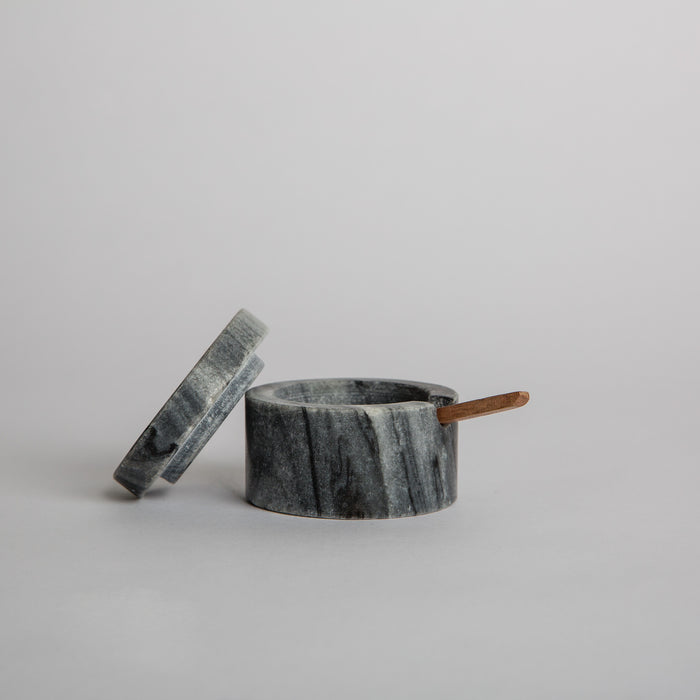 Marble Salt Cellar Gray