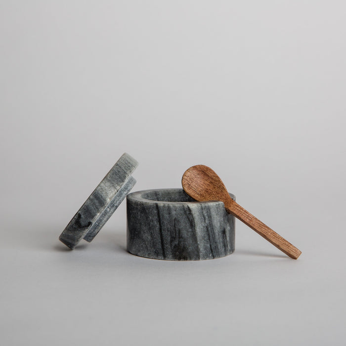 Marble Salt Cellar Gray