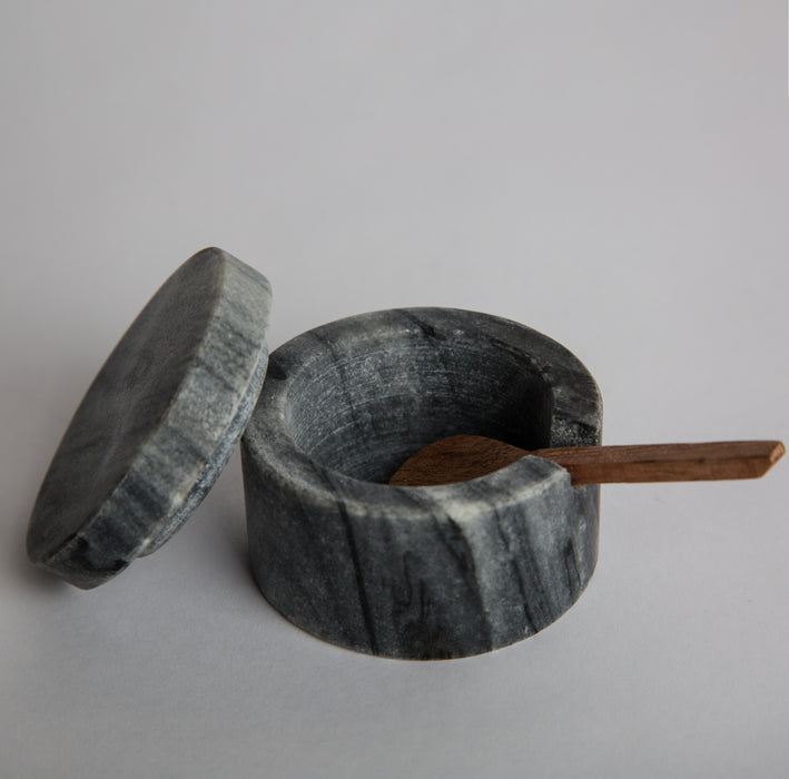 Marble Salt Cellar Gray