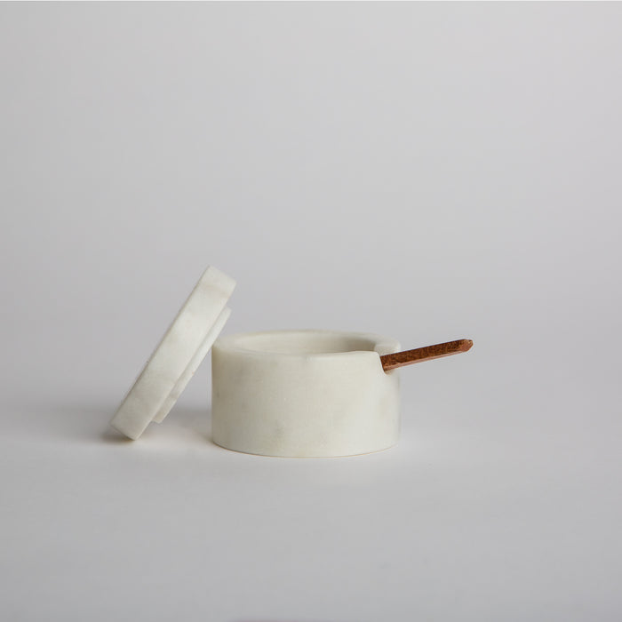 Marble Salt Cellar White
