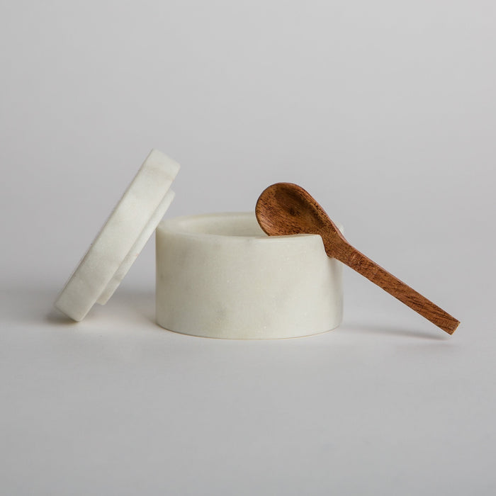Marble Salt Cellar White