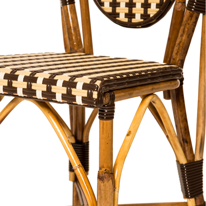 Brown, Beige, and Cream Mediterranean Bistro Chair (STC)