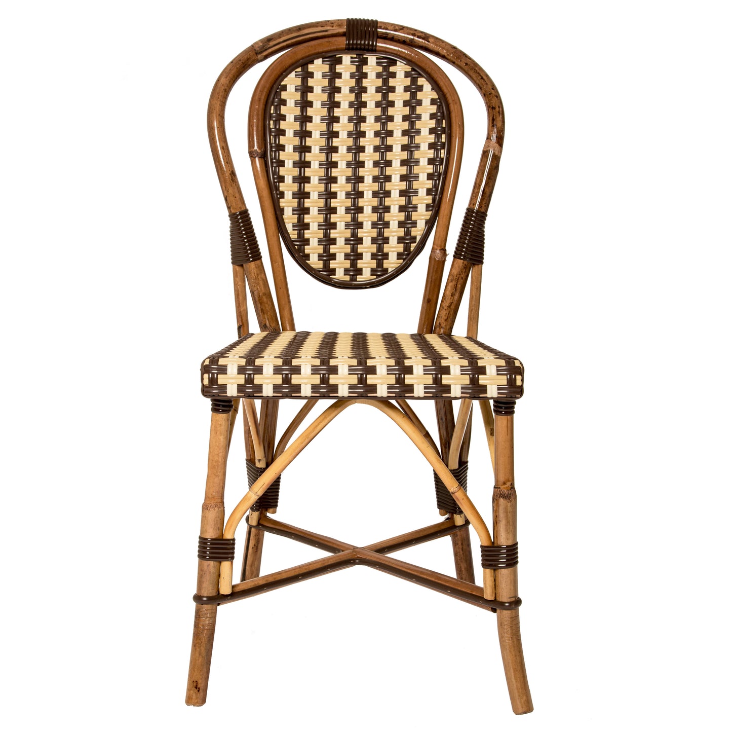 Brown, Beige, and Cream Mediterranean Bistro Chair (STC)