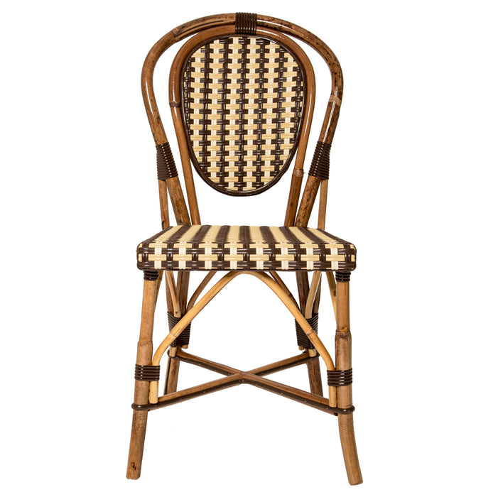 Brown, Beige, and Cream Mediterranean Bistro Chair (STC)