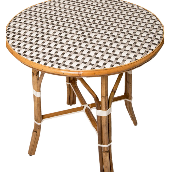 White, Grey, and Black Mediterranean Bistro Table (2 Seat)