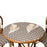 White, Grey, and Black Mediterranean Bistro Table (2 Seat)