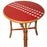 Red, Black, and White Mediterranean Bistro Table (2 Seat)