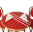 Red, Black, and White Mediterranean Bistro Table (2 Seat)
