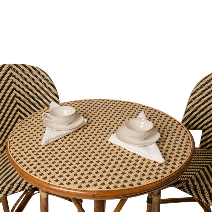 Brown and Beige Mediterranean Bistro Table (2 Seat)