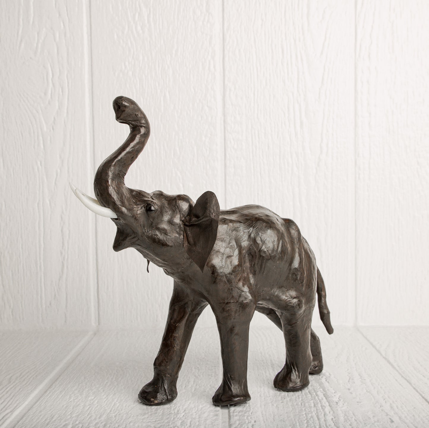 Leather Elephant Sculpture